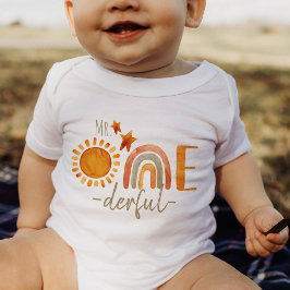 Onederful First Birthday Rainbow och Sol Party T Shirt