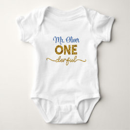 Onederful första födelsedagskläder 1:a Baby Bod T Shirt
