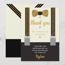 Onederful guld och svart fluga inbjudningar