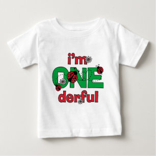 ONEderful Ladybug 1:a födelsedagen Tee Shirt