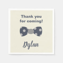 Onederful navy och grått bow tie pappersservett