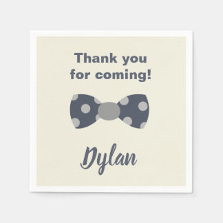 Onederful navy och grått bow tie pappersservett