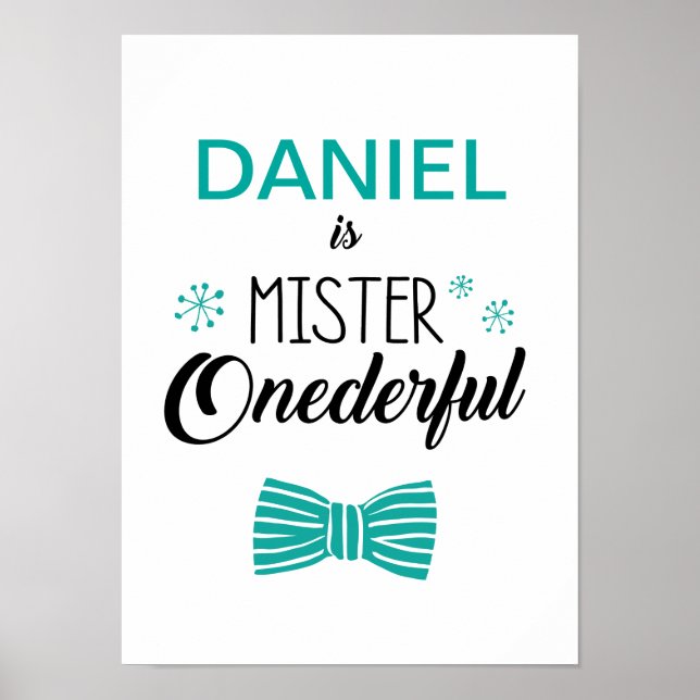 Onederful Party Sign Poster (Framsidan)