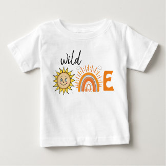 Onederful Rainbow och Sol Party Baby 1:a Birthd T Shirt