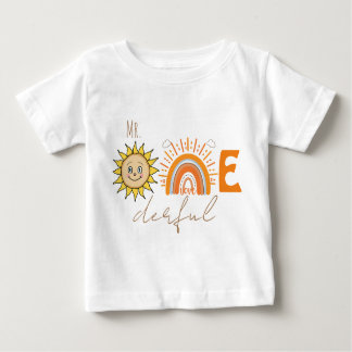 Onederful Rainbow och Sol Party Baby 1:a Birthd T Shirt