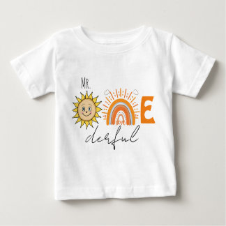 Onederful Rainbow och Sol Party Baby 1:a Birthd T Shirt