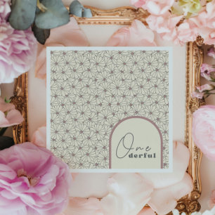 Onederfull Retro Daisy Girls 1:a födelsedag Party Pappersservett