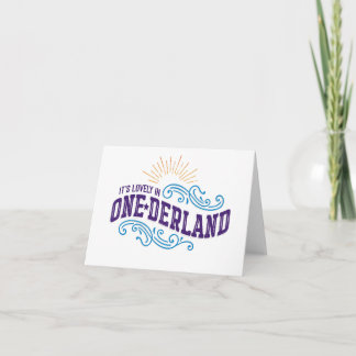 Onederland är älskvärda Notecard Kort