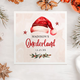 Onederland jul Santa Hat 1:a födelsedag Pappersservett