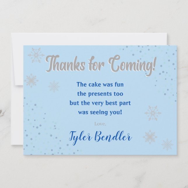 Onederland Pojkar 1-års födelsedag Tackkort Tack Kort (Framsida)