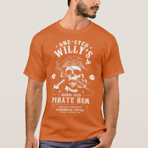 OneEyed Willys Barrel Åldras Pirat Rum T Shirt