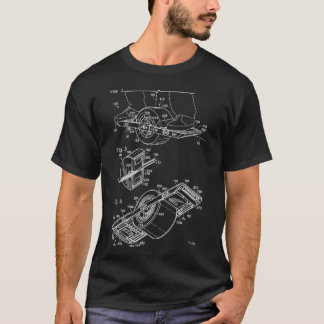 Onehweel Owner Gift Retro OneWheel Patent Teckning T Shirt