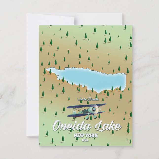 Oneida Lake New York karta (Framsida)