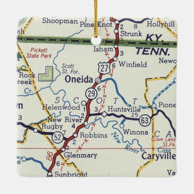 Oneida TN Julgransprydnad Keramik (Baksida)