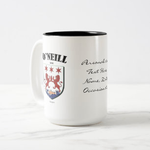O'Neill Family Crest, Translation & Meaning Två-Tonad Mugg