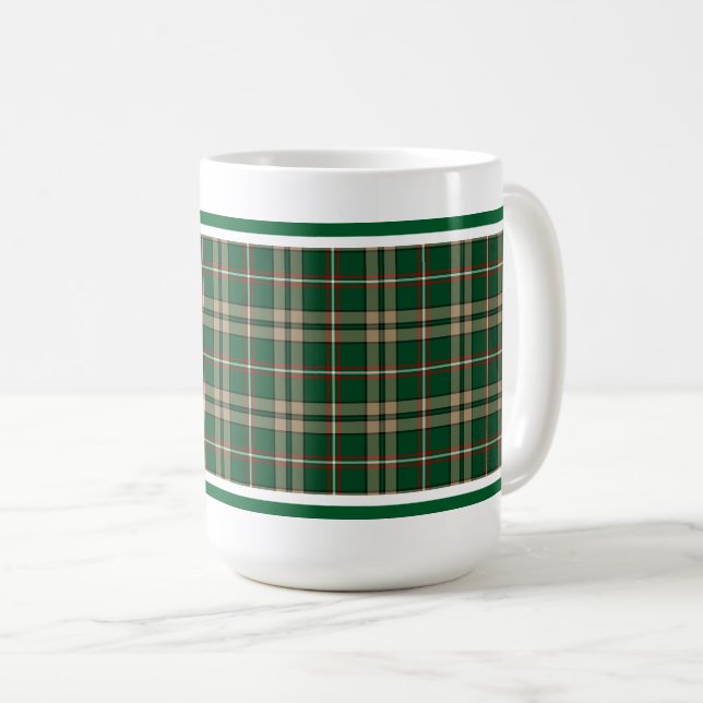 O'Neill Tartan Tan och Grönt Irish Play Kaffemugg (Framsida höger)