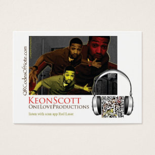 OneLoveProductions Keon Scott musik Visitkort