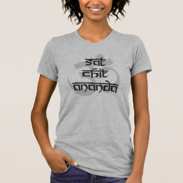 Oneness Mantra Om Sat vid Chit Ananda Heather Gråt T Shirt