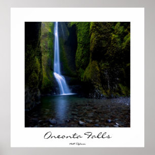 Oneonta Falls in Oregon poster, anpassadets titel Poster