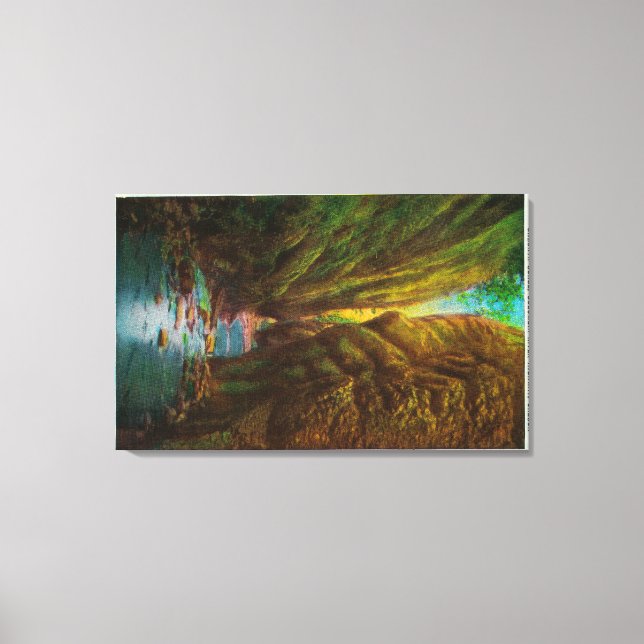 Oneonta Gorge i Columbia River Gorge Canvastryck (Framsida)