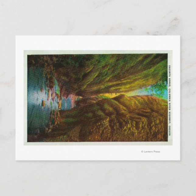 Oneonta Gorge i Columbia River Gorge Vykort (Framsida)