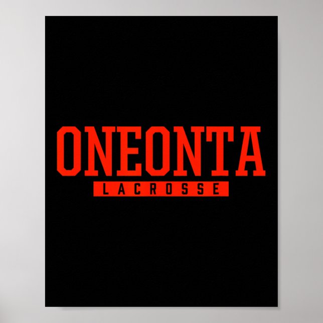 Oneonta High School Lacrosse Poster (Framsidan)