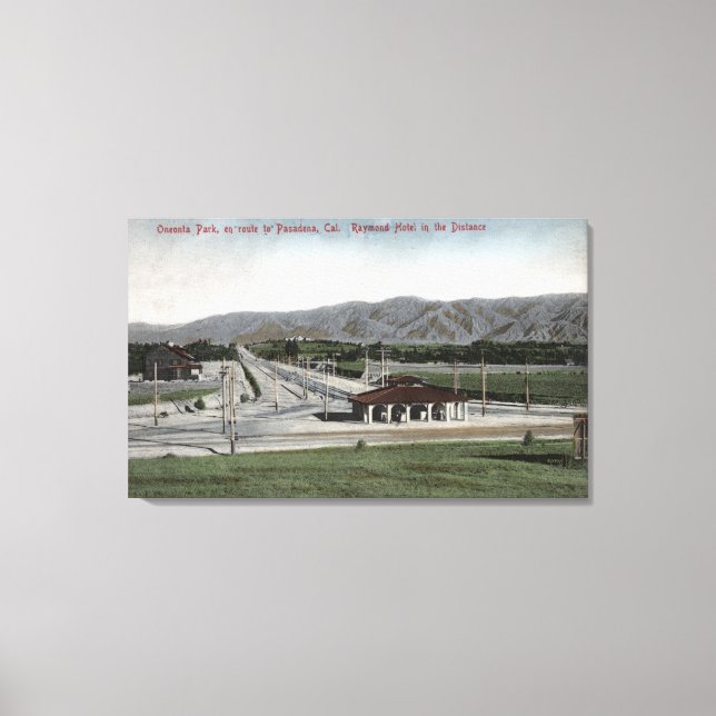 Oneonta Park & Raymond Hotel Canvastryck (Framsida)