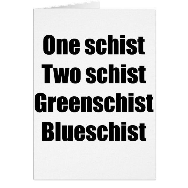 oneschistblack hälsningskort (Framsidan)