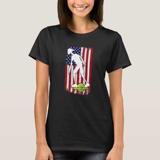 OneWheel American flagga oneWheel-skateboard Flyte T Shirt (Framsida)
