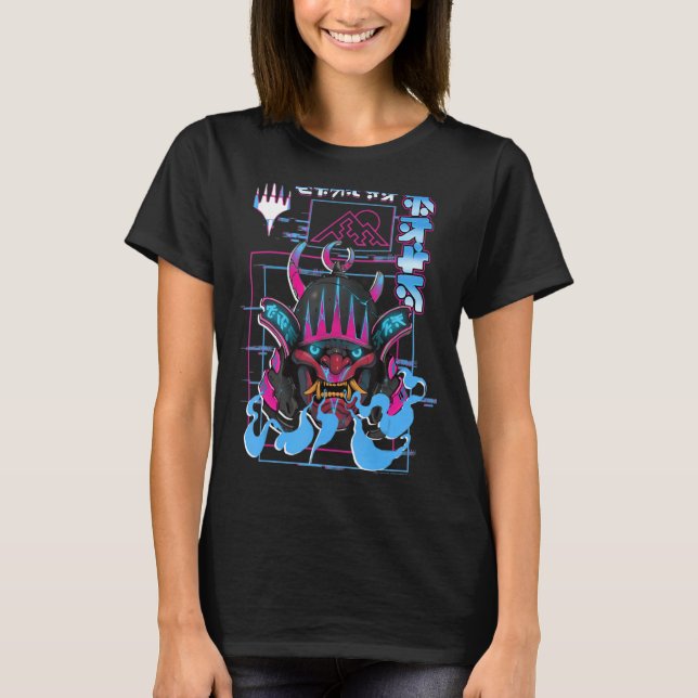 Oni Demon Japansk Djävulen T Shirt (Framsida)