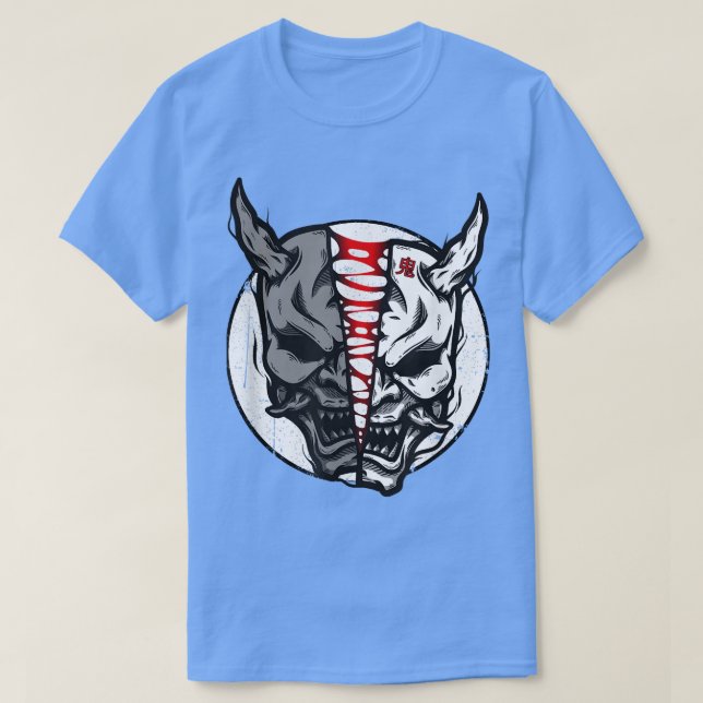 Oni Demon Japansk Djävulen T Shirt (Design framsida)