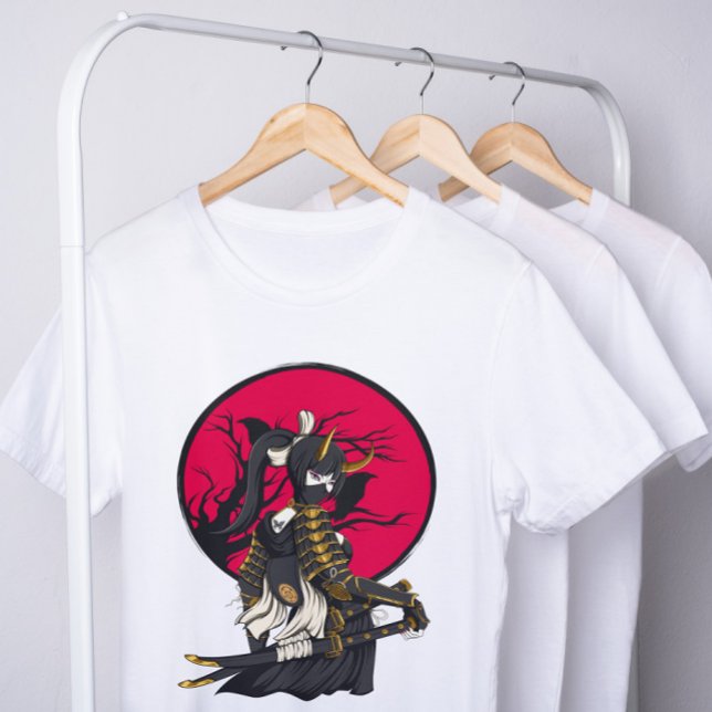 Oni Girl Samurai T Shirt (Skapare uppladdad)