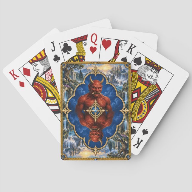 Oni, gotisk fantasimonster casinokort (Baksidan)