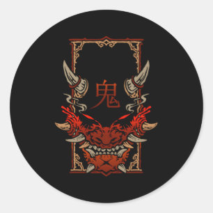 Oni Hannya Ghost japanska Runt Klistermärke