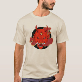 Oni Japansk Hannya Mask Stil Traditional T Shirt