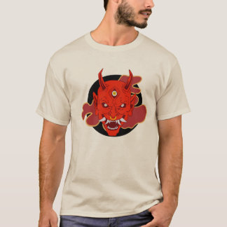Oni Japansk Hannya Mask Stil Traditional T Shirt