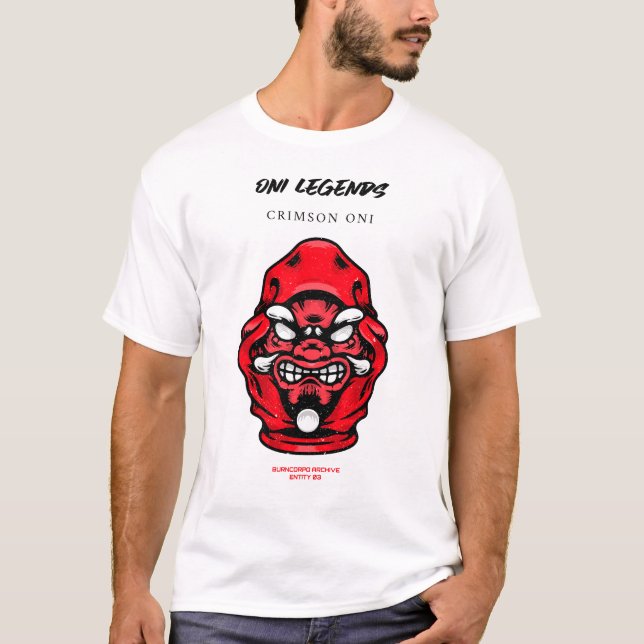 Oni Legends – Crimson Oni | BurnCorpo Archive T Shirt (Framsida)