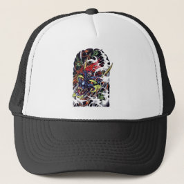Oni & lönn tatuering design truckerkeps