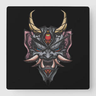 Oni Mask Fyrkantig Klocka