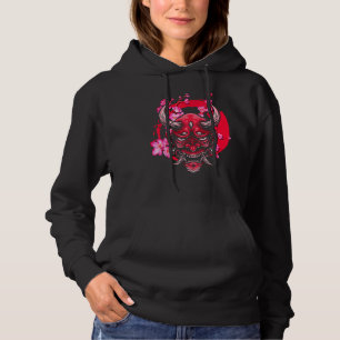 Oni Mask Sakura Flowers Aesthetic Stil Japan Vapo T Shirt