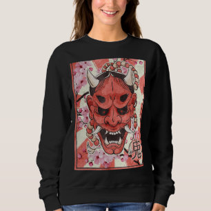 Oni Mask Yokai Demon Mask japansk estetisk retro T Shirt