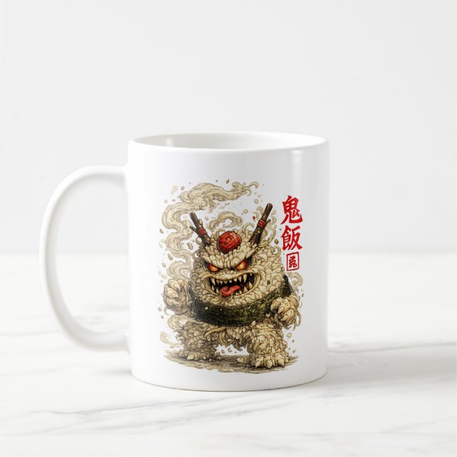 Oni Noodle Yokai – Japansk matmonsterkonst Kaffemugg (Vänster)