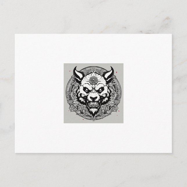 Oni Panda Essence Logotyp Tee Vykort (Framsida)