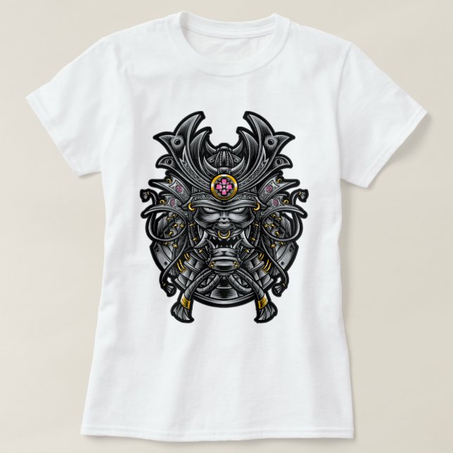 Oni Samurai Mask T Shirt (Design framsida)