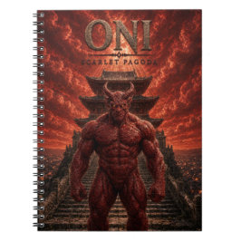 Oni Scarlet Pagoda Mörk Cinema Anteckningsbok
