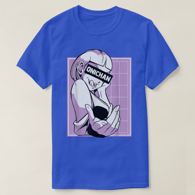 Onichan - Cute Kawaii Anime Girl - Japansk Manga T Shirt (Design framsida)
