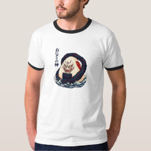 Onigiri-guden Oni Samurai Japansk Risboll Våg T Shirt