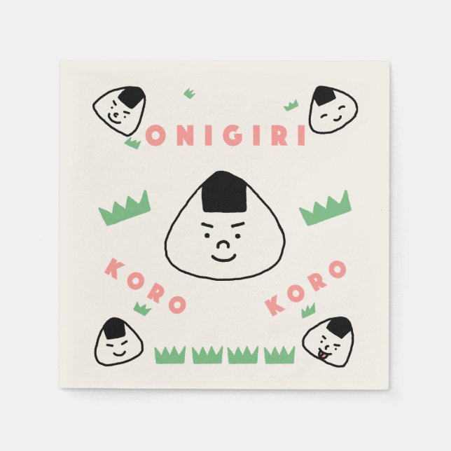 Onigiri Koro Koro (Rolling Ris Bollar) Pappersservett (Framsidan)