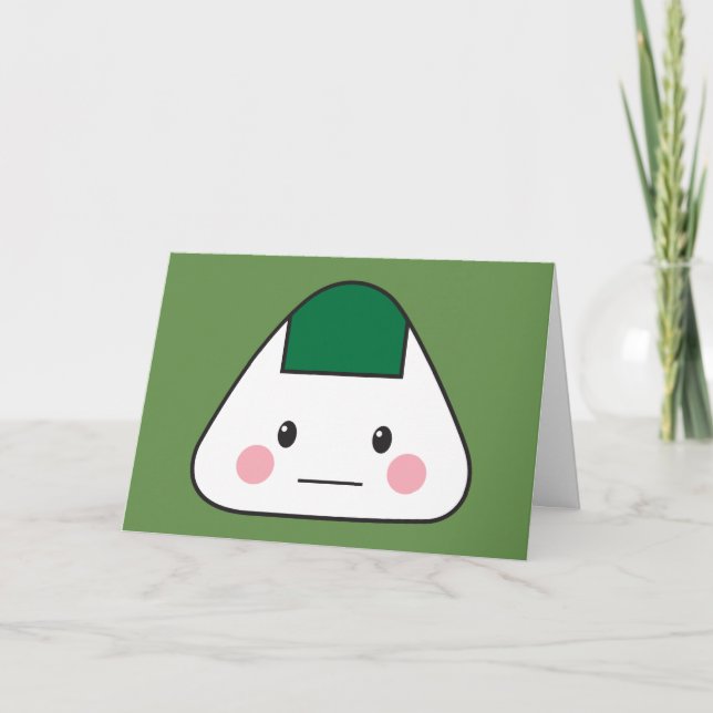Onigiri omusubi Japansk ris boll sjögräs nori Tack Kort (Framsida)