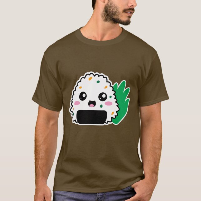 Onigiri T-tröja (mörk) Tee (Framsida)